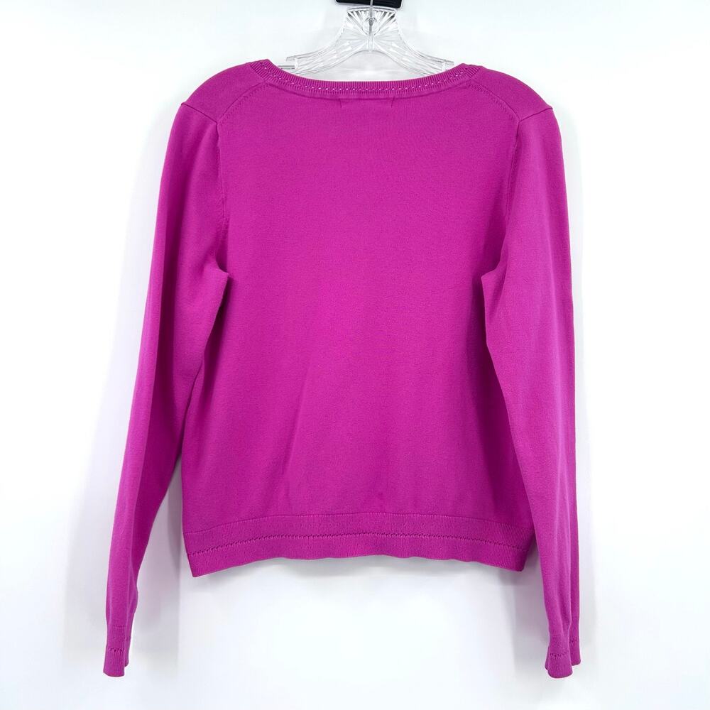 Boden Catriona Cotton V Neck Jumper Sweater Tickled Pink Long Sleeve Knit M - Picture 8 of 11